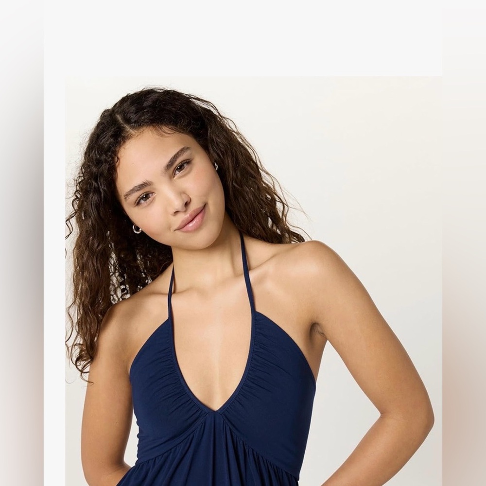 NWT Navy Halter Maxi Dress - Picture 3 of 6